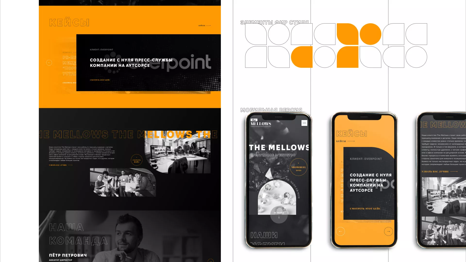 Разработка сайта креативного агентства «The Mellows» в Тавде