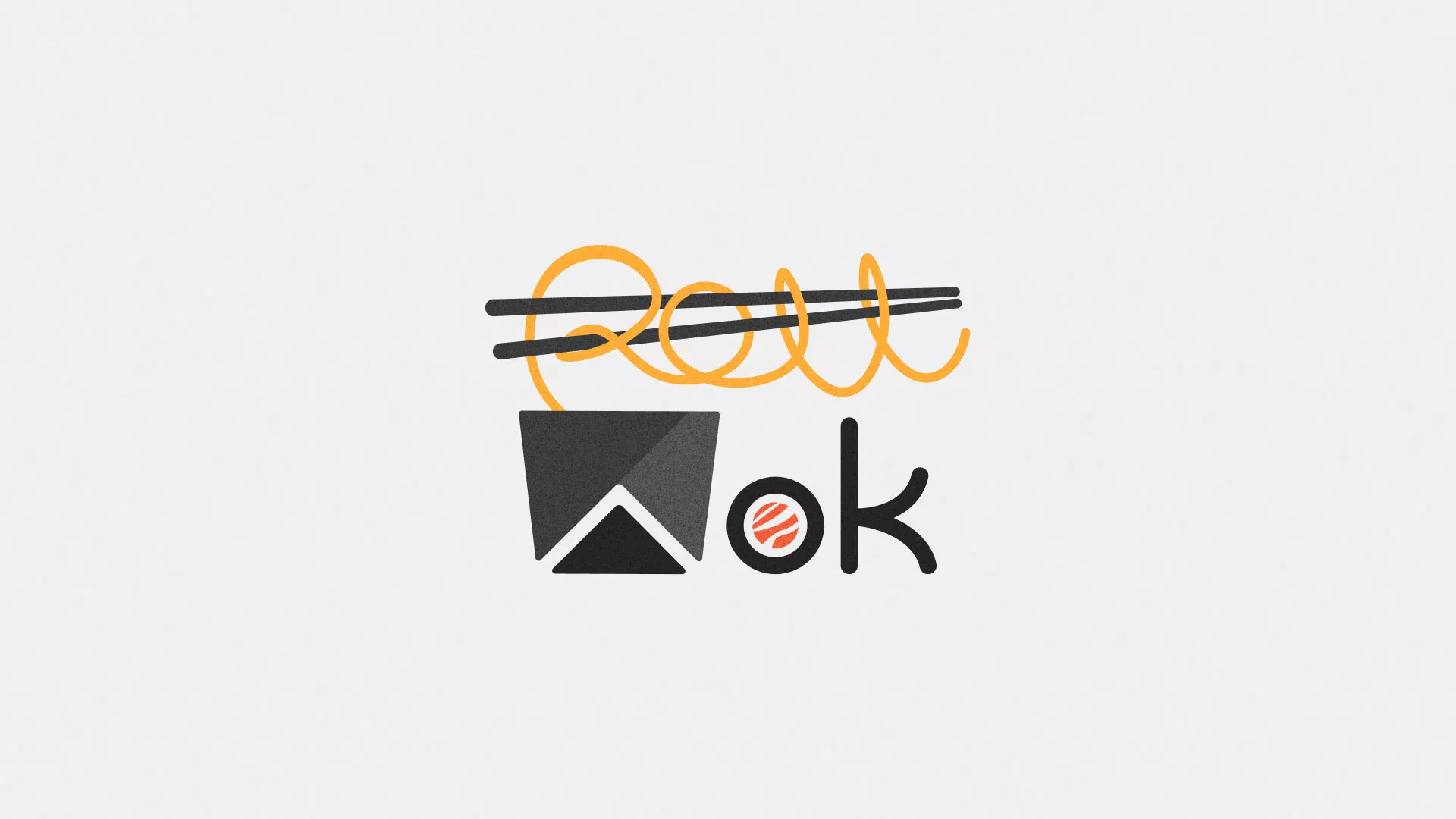 Разработка логотипа суши-бара «Roll Wok Club» в Тавде